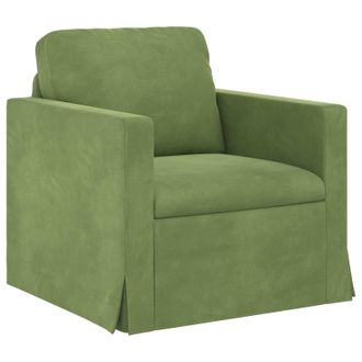 vidaXL Sof&aacute; Verde Claro 78 X 78 X 80 Cm Terciopelo Vidaxl