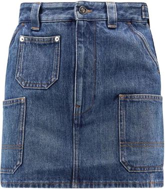 Givenchy Cargo Denim Miniskirt Clothing