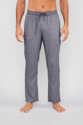 Joop Pyjamahose JOOP Relax, Herren, Gr. L, N-Gr, grau (dunkelgrau), Flanell, Obermaterial: 50% Baumwolle, 50% Viskose, lang, Hosen Pyjamahose, Baumwoll-Vis