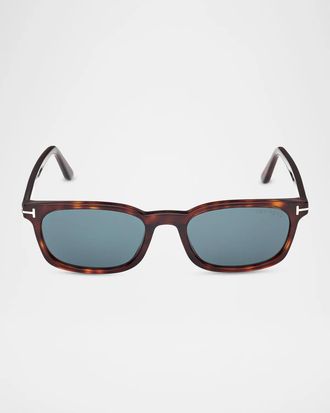 Tom Ford Men & apos;s Miles-02 Acetate Square Sunglasses