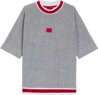 HUGO BOSS Hugo Heren Jaxon Sweatshirt met korte mouwen (Grijs)