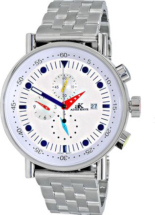 Adee Kaye Mens Mando-Mb White Dial Watch