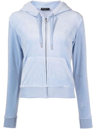 Juicy Couture Hoodie met fluwelen-effect - Blauw