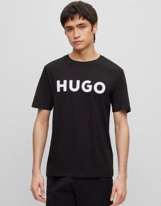 HUGO BOSS Mens HUGO Dulivio Mens T-Shirt - Black 002 - Size: 38