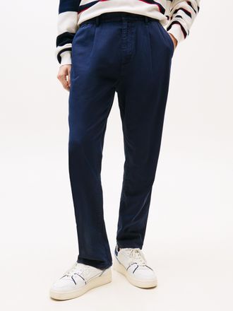 Tommy Jeans Stoffhose TOMMY JEANS TJM ISAAC LIGHT COTTON PANTS, Herren, Gr. 30, L&auml;nge 32, blau (schwarz night navy), Web, Obermaterial: 100% Baumwolle, unifarben,