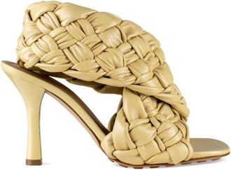 Bottega Veneta Board Sandalen - Dames - Sandalen met hakken - Geel - 37 1/2 EU - Leer - Schoenen