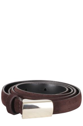 Orciani Bordeaux Peach Oro Peach Suede Belt