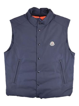 Moncler Pilat gewatteerde bodywarmer met drukknoopsluiting - Blauw