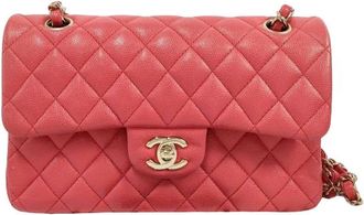 Chanel Pink Caviar Small Double Quilted Flap Bag