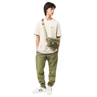 Lacoste Joggingbroek voor heren met streep aan de zijkant (Kaki Groen)
