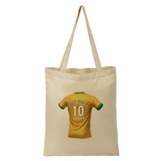 Unigift Personalised Gift - Norwich Fan Tote Shopping Bag (Yellow and Green Football Jersey Design) Custom Name - Norfolk NR1 Club