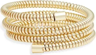 Nordstrom Coil Wrap Omega Bracelet in Gold at Nordstrom