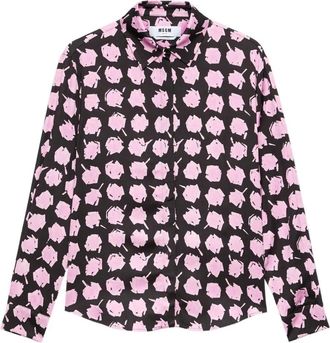 Msgm blouse met bloemenprint - Bruin