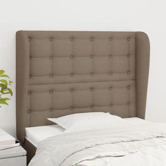 vidaXL Cabecero Con Orejas De Tela Gris Taupe 103x23x118/128 Cm Vidaxl
