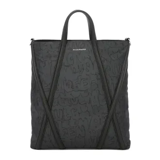 Alexander McQueen Heren, Tassen, Zwart, Maat: ONE Size Poliester