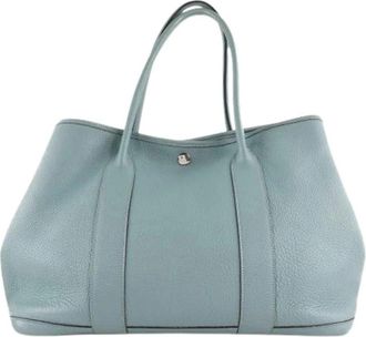 Herm&egrave;s Pre-owned Garden Party PM Negonda Tote Bag - Heren - Vintage Shopper - Blauw - ONE Size - Leer - Vintage