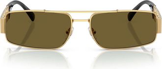 Versace Sunglasses Ve2257 100273 Gold/Dark Brown Unisex