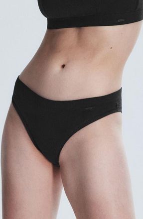 Savage x Fenty Essentials Cotton Blend Cheeky Briefs in Black Caviar at Nordstrom, Size X-Large