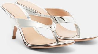 Gianvito Rossi Metallic leather sandals