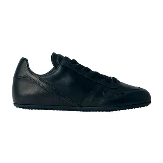 Rick Owens Sneakers, female, Black, Size: 11 US Minimal Leather Sneakers
