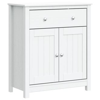 Berkfield Home Bathroom Cabinet BERG White 69.5x34x80 cm Solid Wood Pine