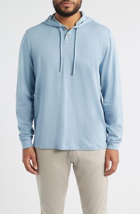 Johnnie-O Jase Hangin Out Long Sleeve Hooded T-Shirt in Maliblu at Nordstrom, Size Xx-Large