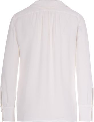 Elisabetta Franchi Womens Shirt Georgette Ivory Viscose