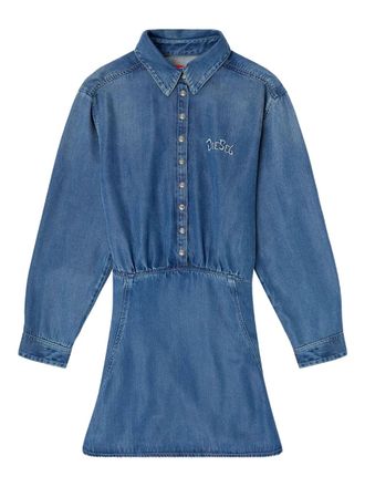 Diesel De-Drevia-S buttoned mini dress - Blue