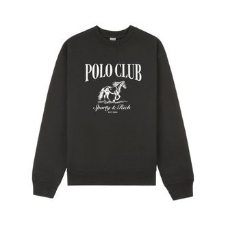 Sporty & Rich Sweatshirts, female, Gray, Size: XS Crew-Neck Sweatshirt