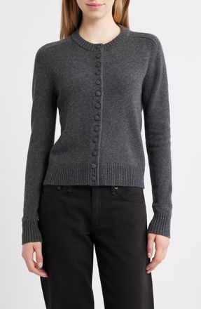 Rag & Bone Wallace Crewneck Cardigan in Heather Grey at Nordstrom, Size Xx-Small