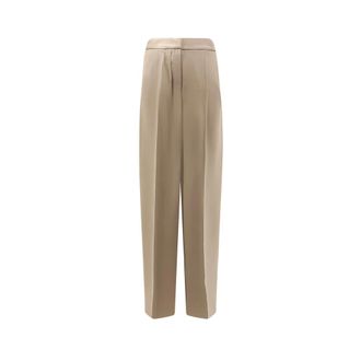 Max Mara Wide Trousers, female, Beige, Size: S Wide Trousers
