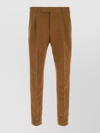 Pantaloni Torino linen blend trousers belt loops pleats
