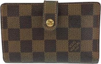 Louis Vuitton Pre-owned Wallets, female, Brown, Size: ONE SIZE Pre-owned Portefeuille Viennois Damier Wallet