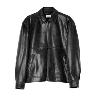 Soulland Murphy Jacket - Heren - Leren en Su&egrave;de Jassen - Zwart - S/M - Leer - Jassen