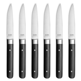 Amefa Estuche de 6 cuchillos carne Negro
