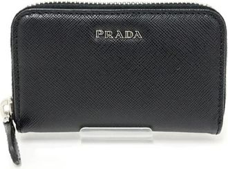 Prada Tweedehands leren portemonnees - Dames - Vintage Accessoires - Zwart - ONE Size - Leer - Vintage
