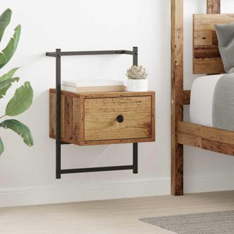 vidaXL vidaXL Armadio da Notte 2 pcs Legno vecchio 35 x 30 x 51 cm