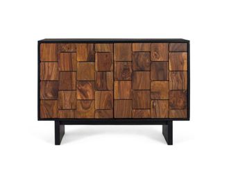 Giner&Colomer Aparador con dos puertas con dise&ntilde;os geom&eacute;tricos en madera de sheezam