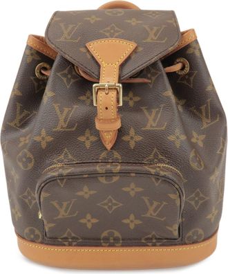 Louis Vuitton Vintage Montsouris Monogram Canvas Brown Canvas Backpack Bag (Pre-Owned)