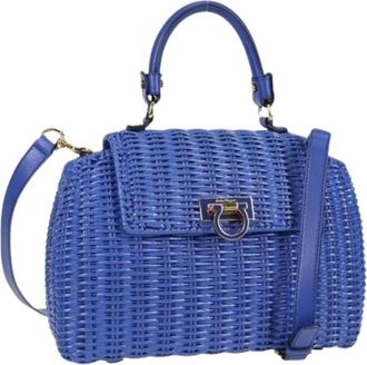 Ferragamo Pre-owned Handbags, female, Blue, Size: ONE SIZE Pre-owned Hand Bag