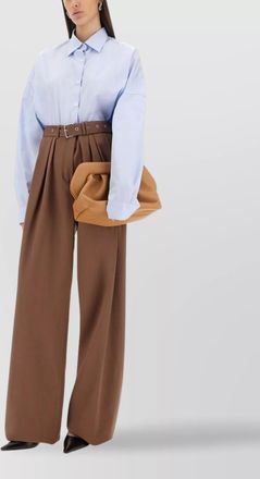 Dries Van Noten belted wide-leg trousers and pockets