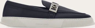 Ferragamo Men Hybrid sneaker with Hug buckle Blue Size 10.5