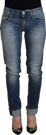 Acht Womens Slim Fit Jeans - Blue Cotton - Size 26 (Waist)