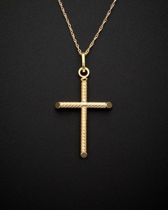 Italian Gold, Inc 14K Italian Gold Cross Pendant Necklace