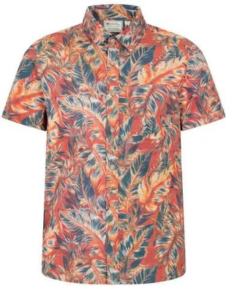 Mountain Warehouse Tropical Leaves Short-sleeved Shirt in Bright Orange at Nordstrom, Size 4X-Large