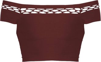 Phat Buddha Women The El Cut Out Crop Top In Burgundy