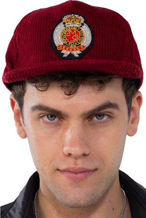 Members Only Corduroy Baseball Cap - Members Only Crest in Wine at Nordstrom