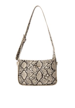 Faina Schoudertas Dames Beige Veelkleurig