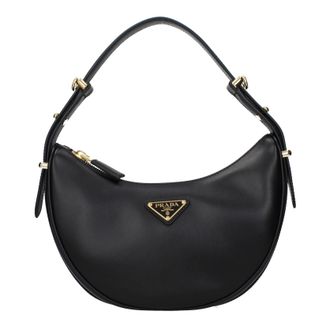 Prada Damens Arqu&eacute;-Lederhandtaschen Schwarz