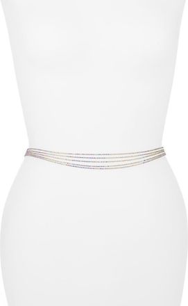 Vidakush Mini Diamante Belly Chain in Silver at Nordstrom, Size Xx-Large
